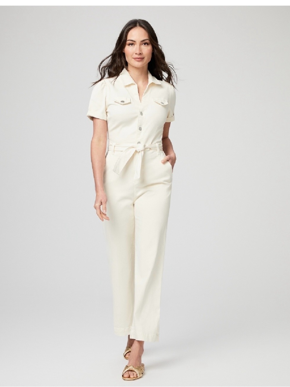 Paige Anessa Puff Sleeve Jumpsuit